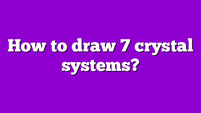 How to draw 7 crystal systems?
